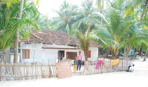 A typical house in Lakshadweep