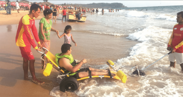 Candolim Beach in Goa was the first to hold a wheel-chair accessible beach fest