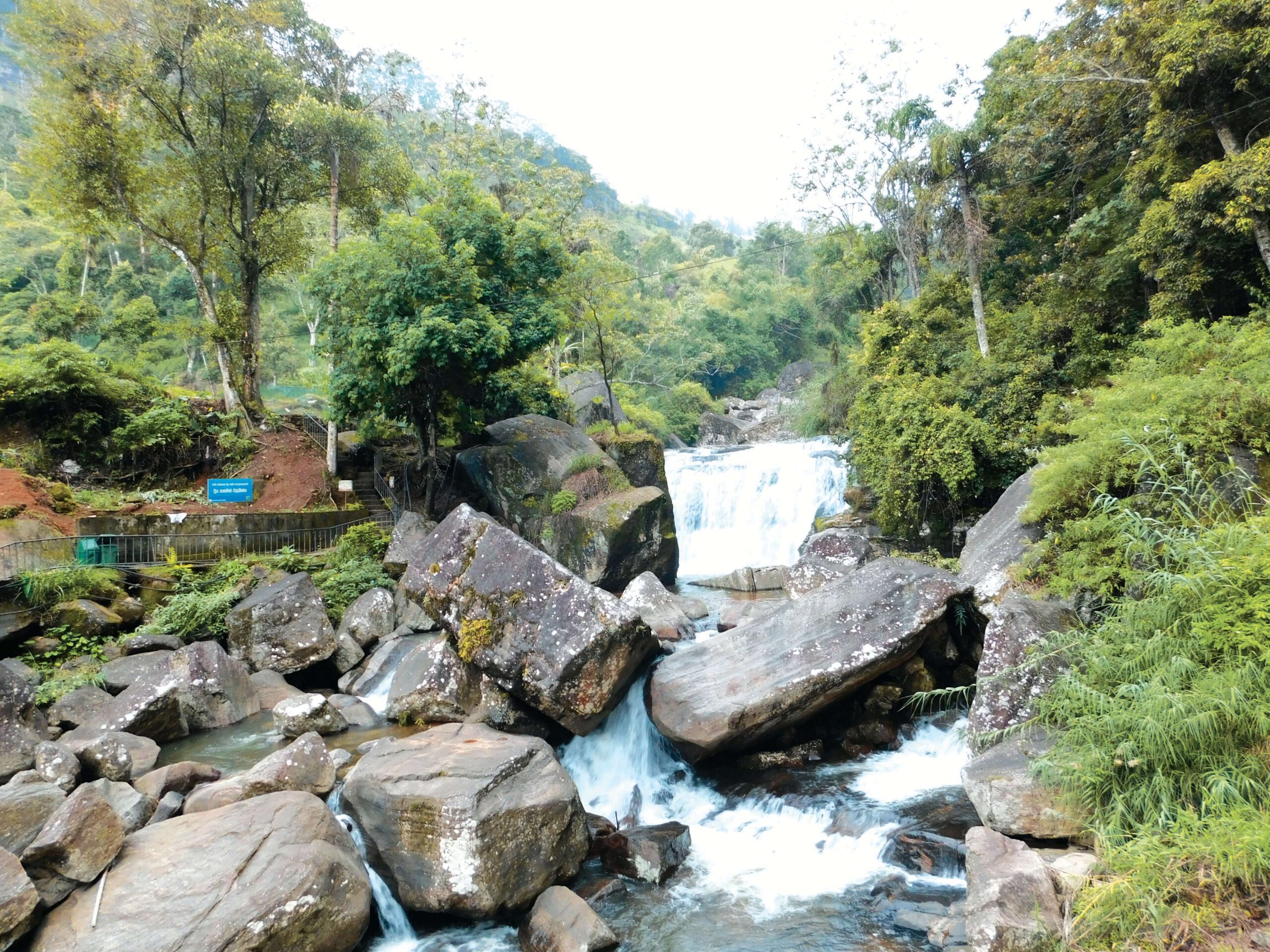 The spectacular Ramboda waterfalls descend from a height of a 109 meters and streams down through the Seetha Eliyaregion