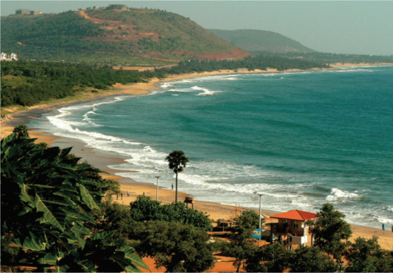 Rushikonda Beach in Andhra Pradesh is one of the 12 beaches in India that has the blue flag certification as the cleanest beach