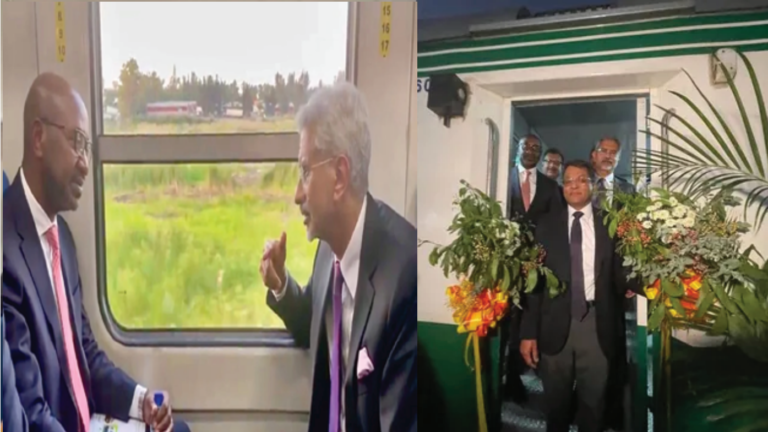 External Affairs Minister S Jaishankar takes a ride in Mozambique’s ‘Made in India’ train