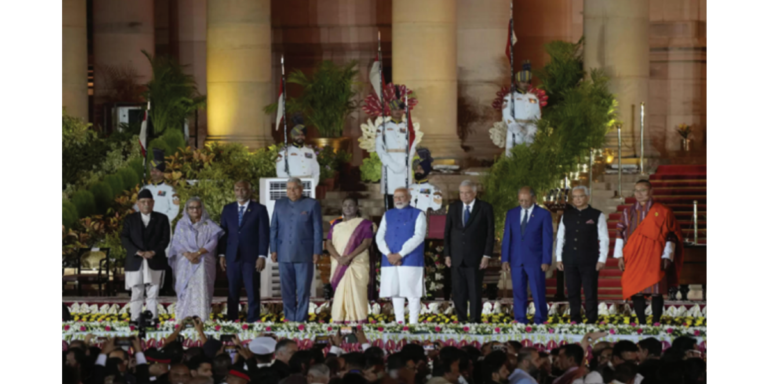 PM Modi and President Droupadi Murmu with foreign dignitaries after assuming charge